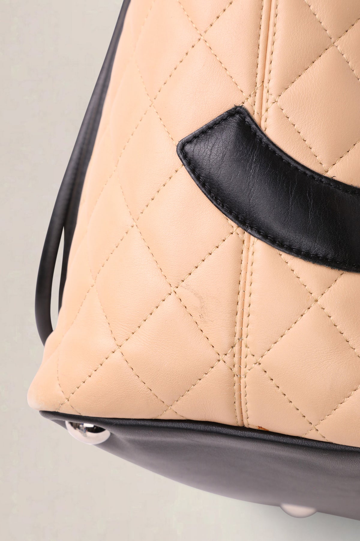 Chanel Beige Ligne Cambon Large Shoulder Bag