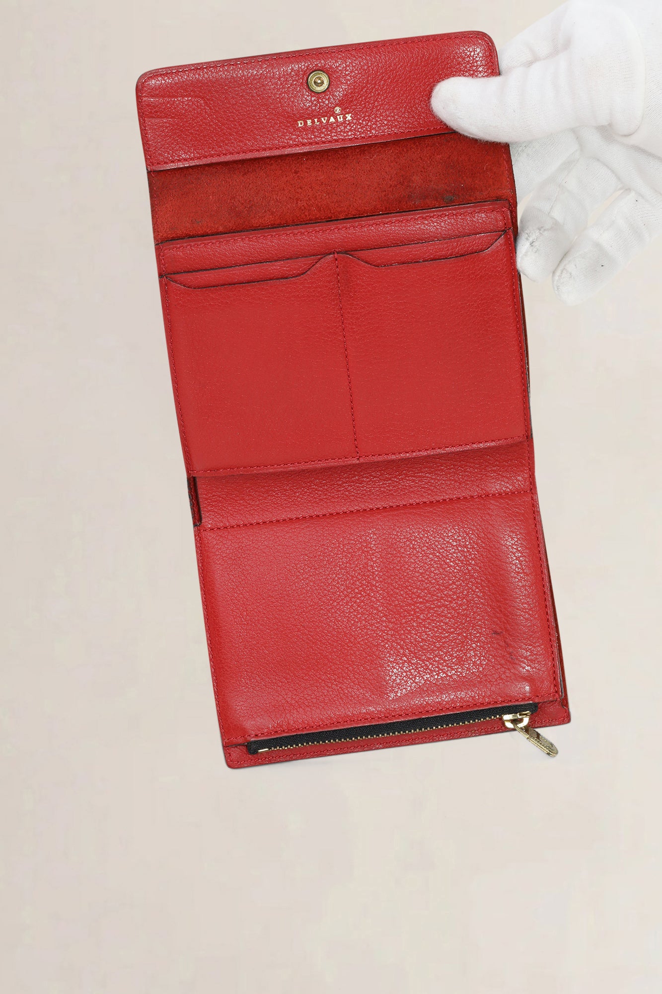 Delvaux Red Leather Wallet