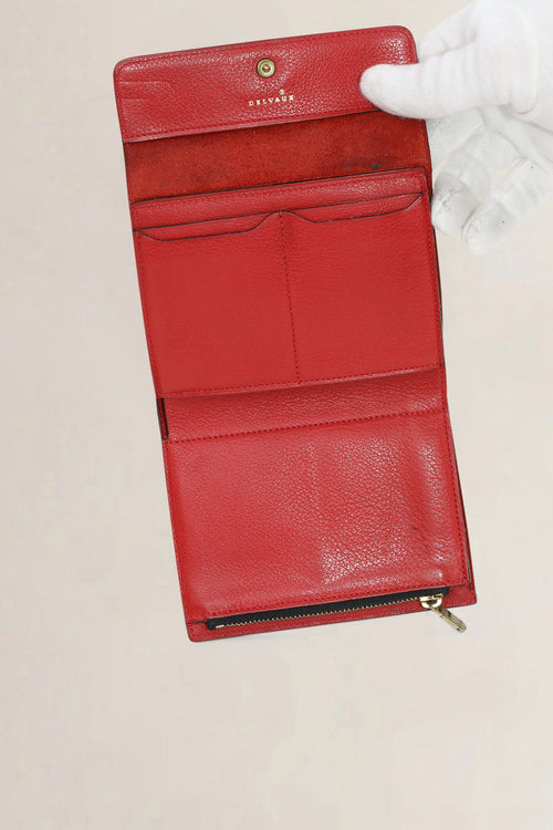 Delvaux Red Leather Wallet