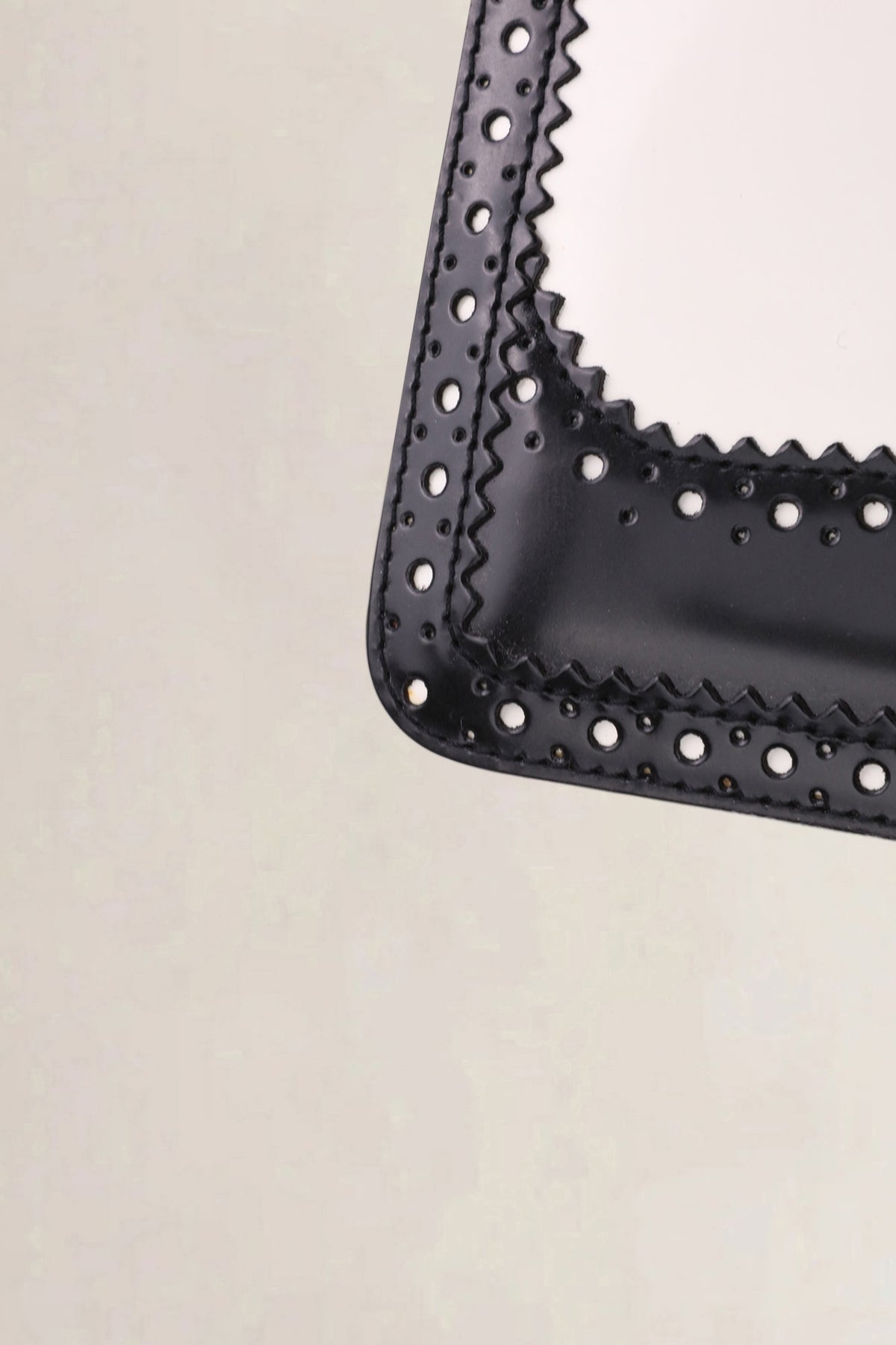 Christian Dior Black & White D-Trick Patent Shoulder Bag