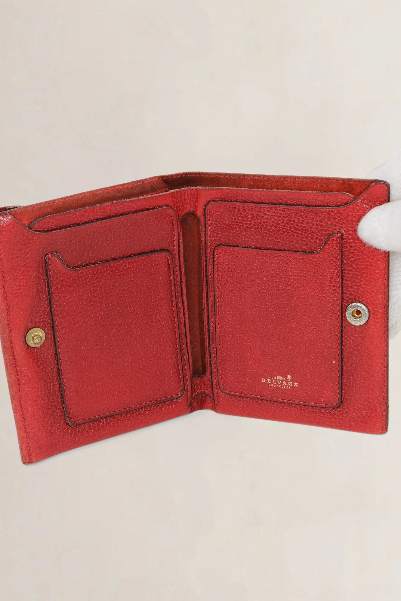 Delvaux Red Leather Wallet