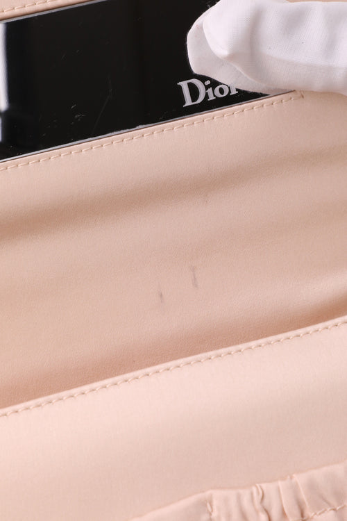 Christian Dior Black & White D-Trick Patent Shoulder Bag