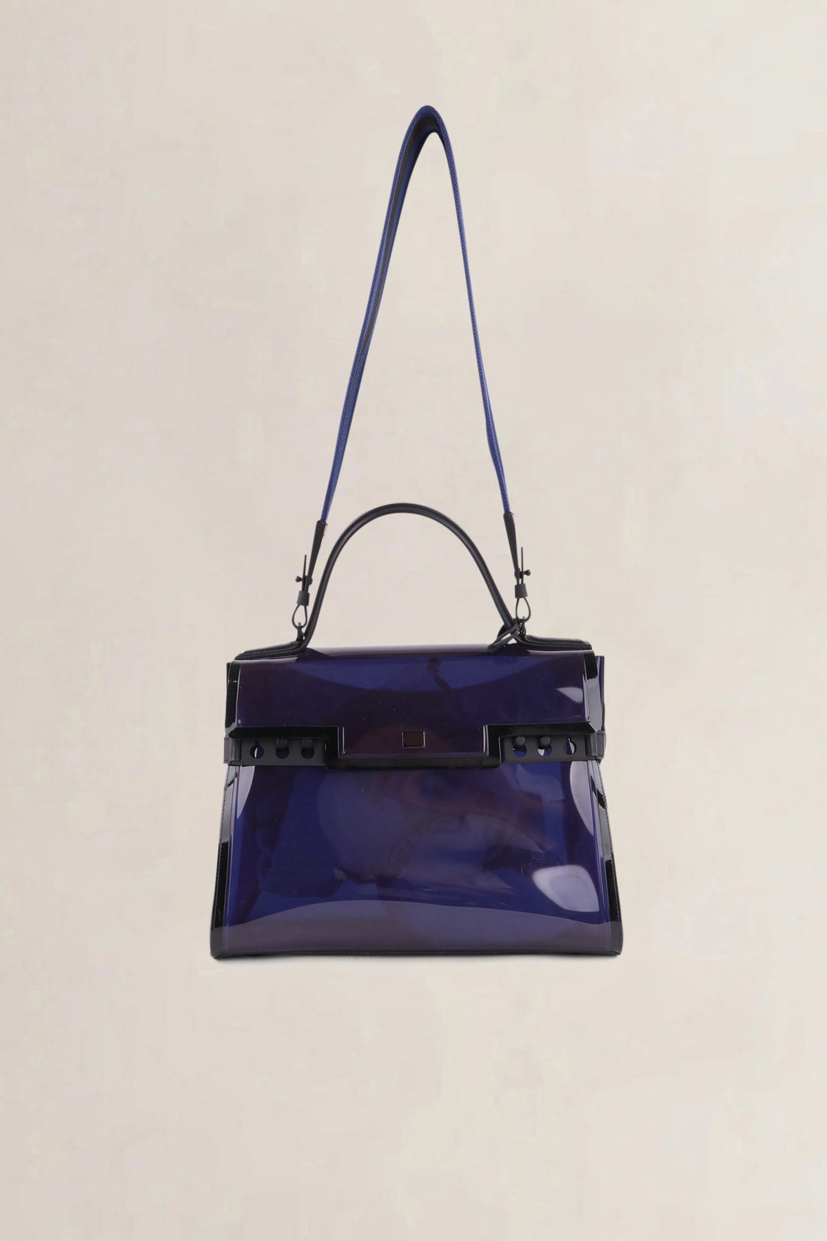 Delvaux Dark Night Tempête Vinyl Shoulder Bag