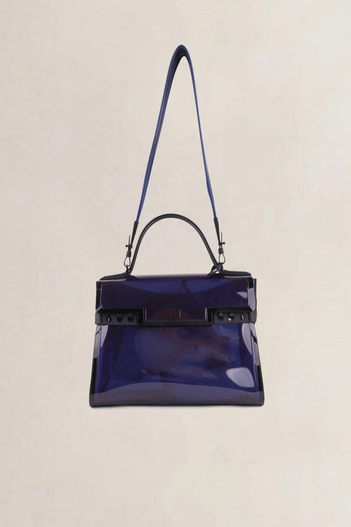 Delvaux Dark Night Tempête Vinyl Shoulder Bag