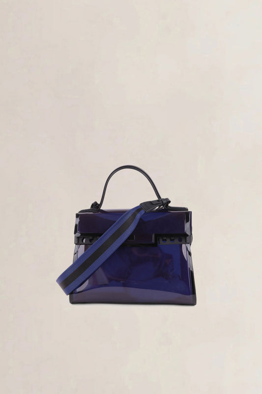 Delvaux Dark Night Tempête Vinyl Shoulder Bag