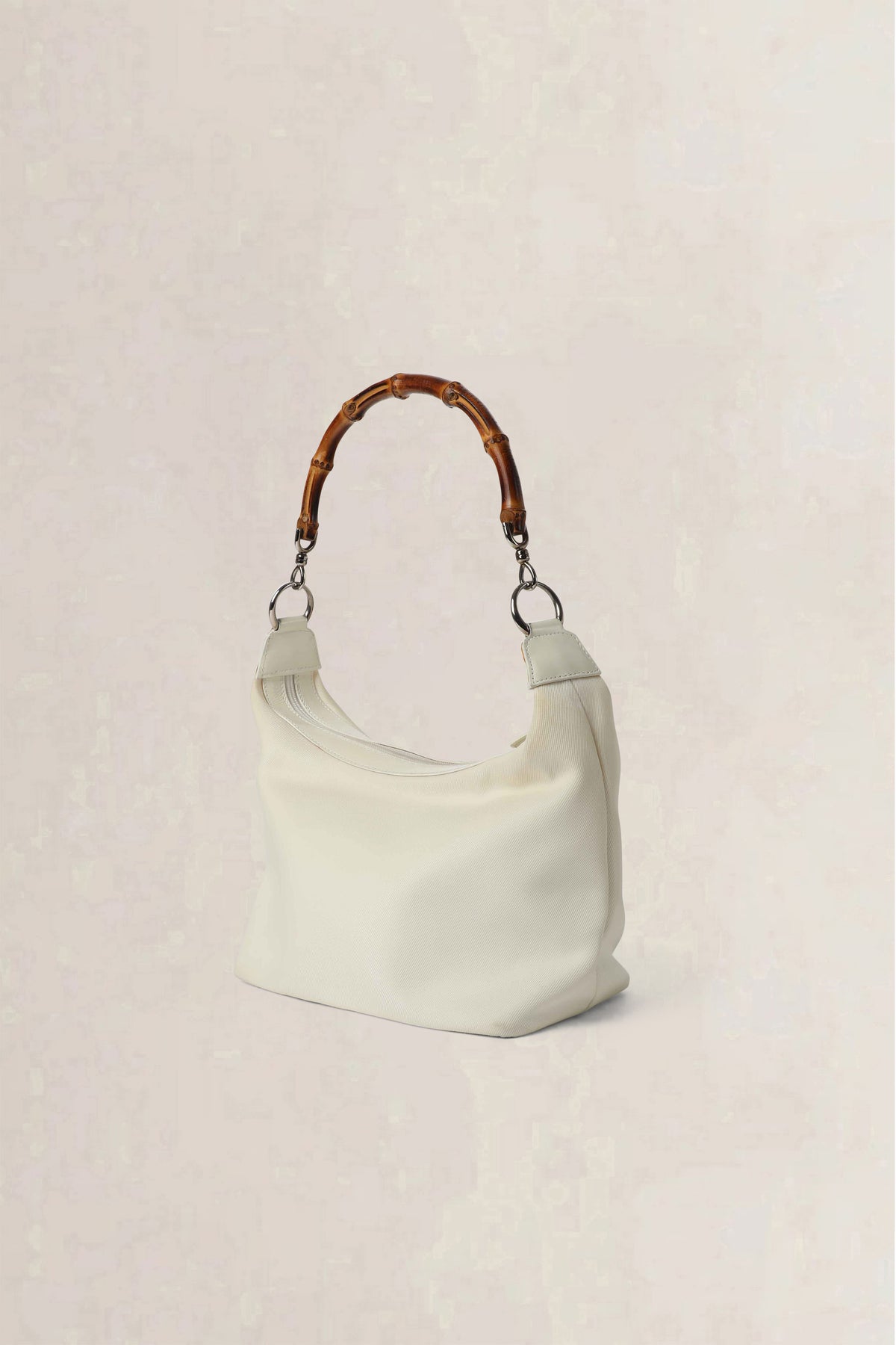 Gucci blanc Bamboo à poignée Sac porté épaule