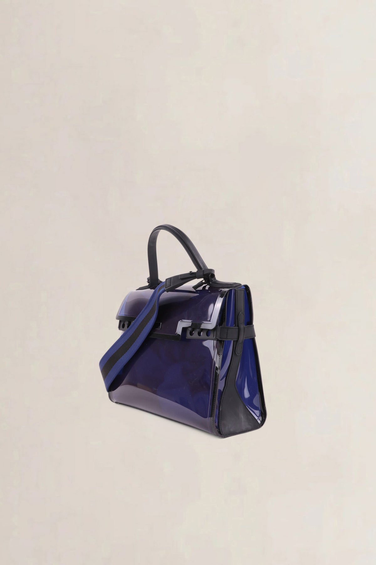 Delvaux Dark Night Tempête Vinyl Shoulder Bag