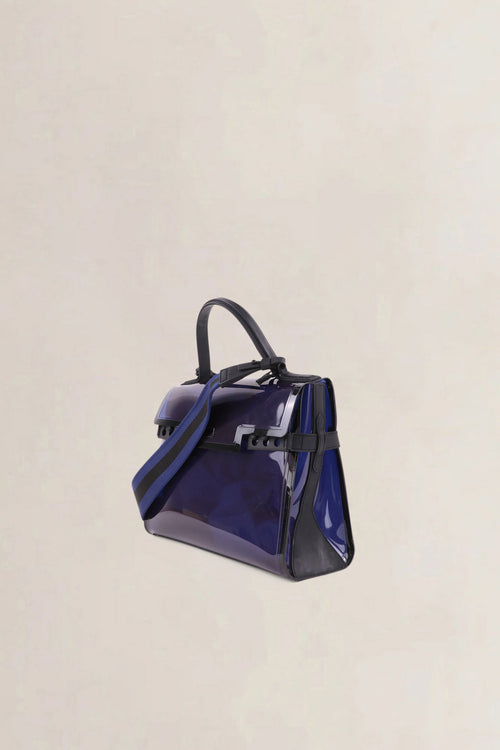 Delvaux Dark Night Tempête Vinyl Shoulder Bag