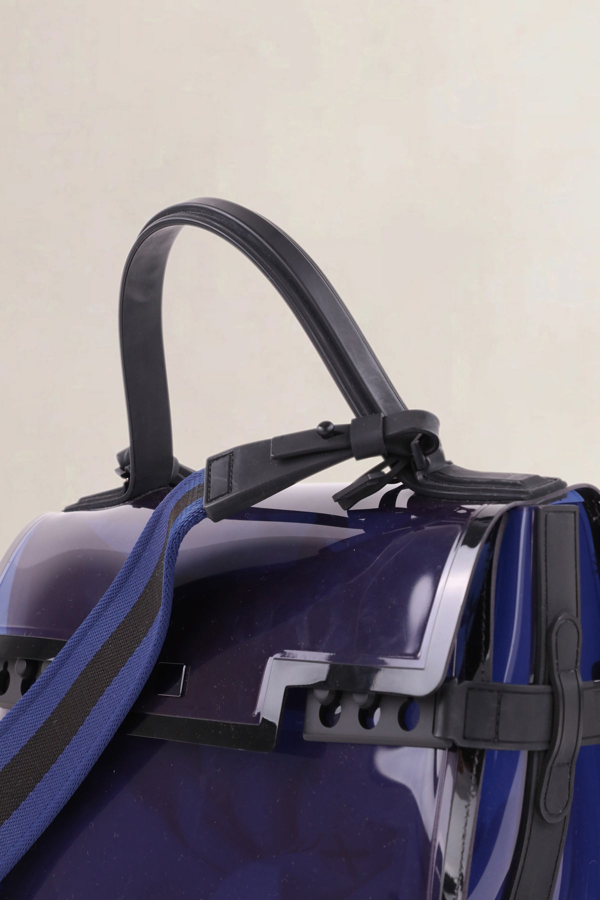 Delvaux Dark Night Tempête Vinyl Shoulder Bag
