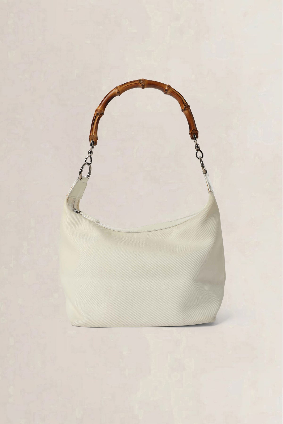 Gucci blanc Bamboo à poignée Sac porté épaule
