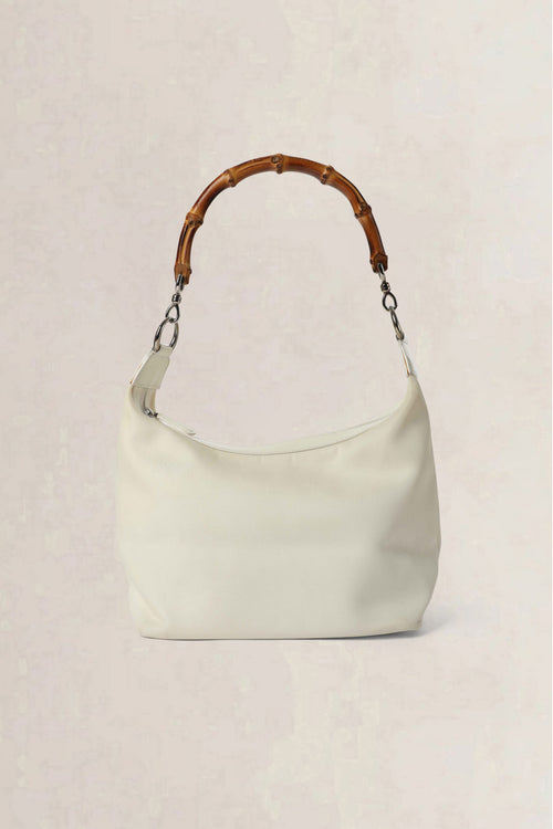 Gucci blanc Bamboo à poignée Sac porté épaule