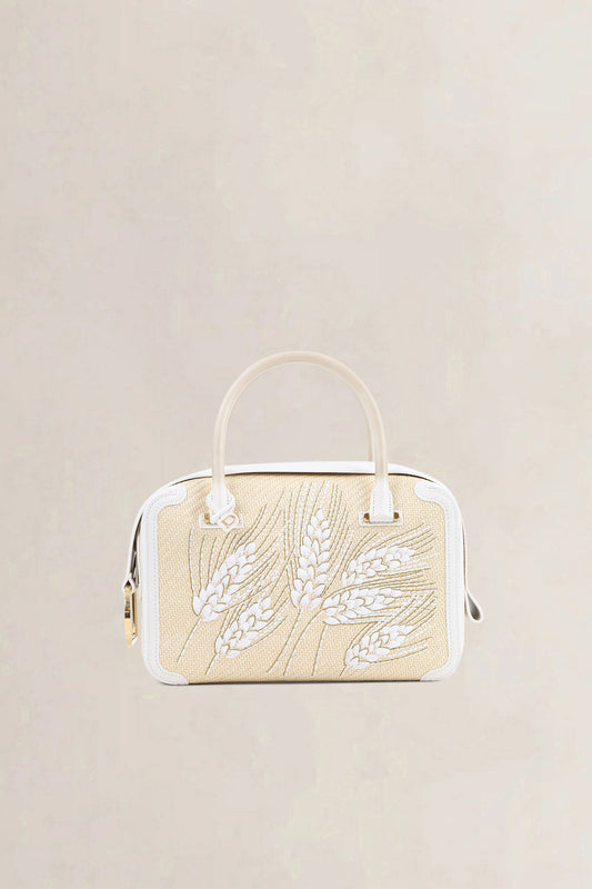 Delvaux White Wheat Coolbox MM Crossbody Bag