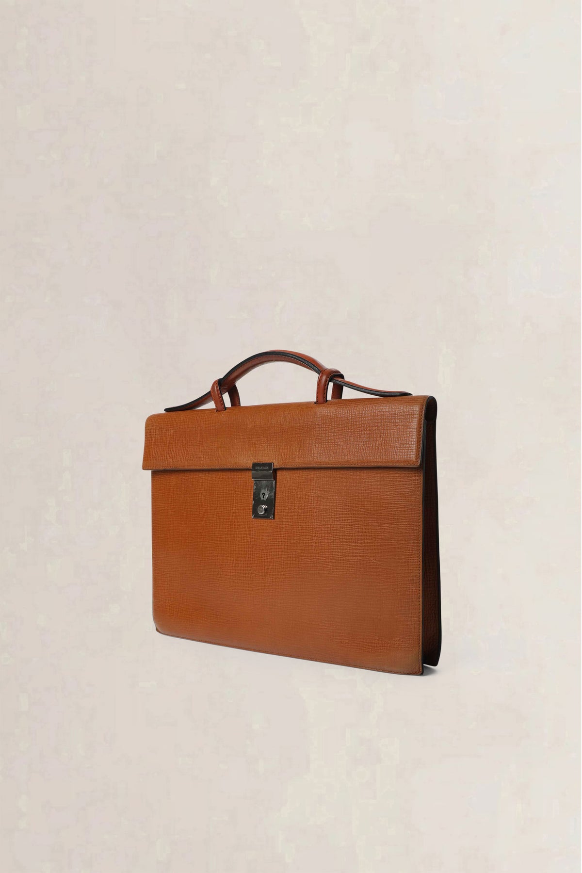 Delvaux Cognac Briefcase — vintage
