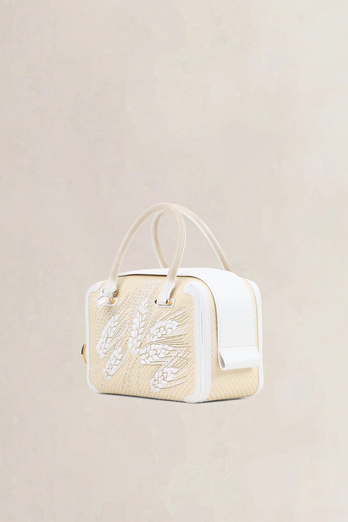 Delvaux White Wheat Coolbox MM Crossbody Bag