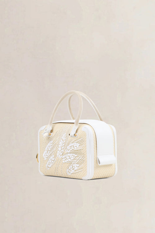 Delvaux White Wheat Coolbox MM Crossbody Bag