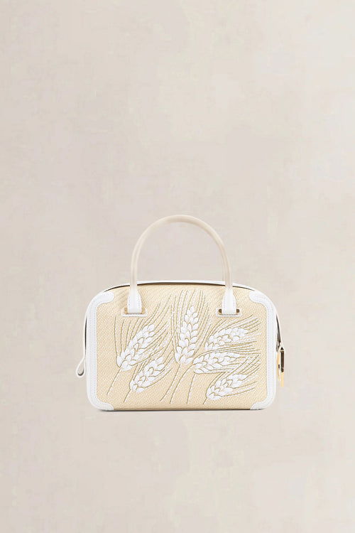 Delvaux White Wheat Coolbox MM Crossbody Bag