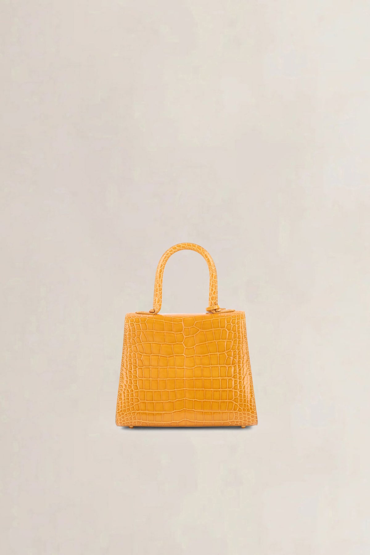 Delvaux Soft Yellow Brillant Crocodile Mini Crossbody Bag