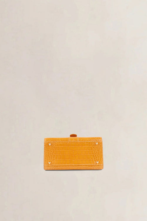 Delvaux Soft Yellow Brillant Crocodile Mini Crossbody Bag