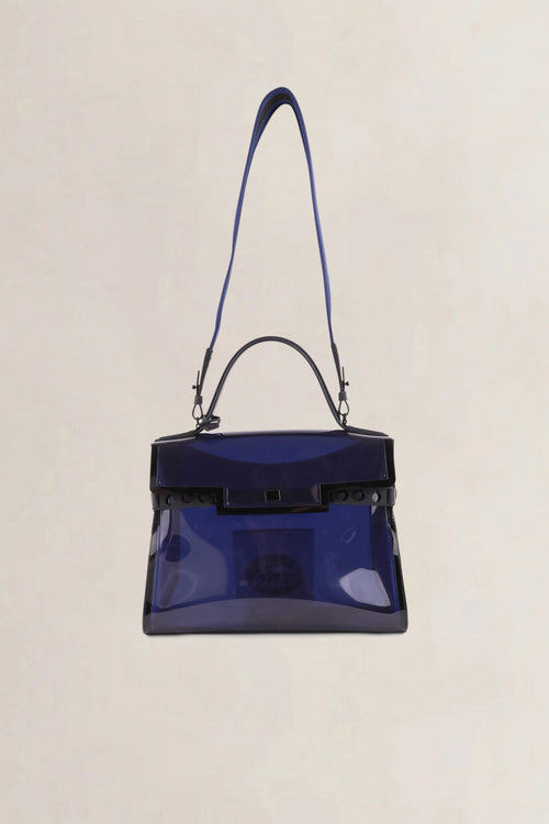 Delvaux Dark Night Tempête Vinyl Shoulder Bag