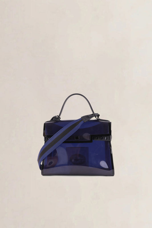 Delvaux Dark Night Tempête Vinyl Shoulder Bag