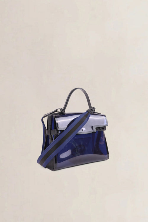 Delvaux Dark Night Tempête Vinyl Shoulder Bag