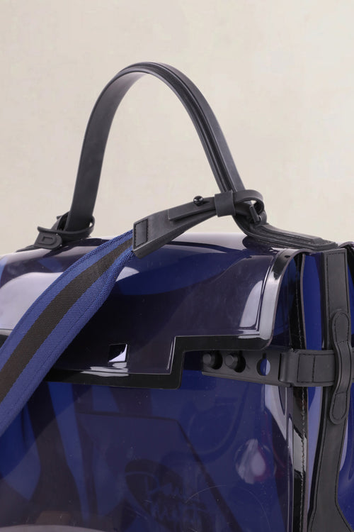 Delvaux Dark Night Tempête Vinyl Shoulder Bag