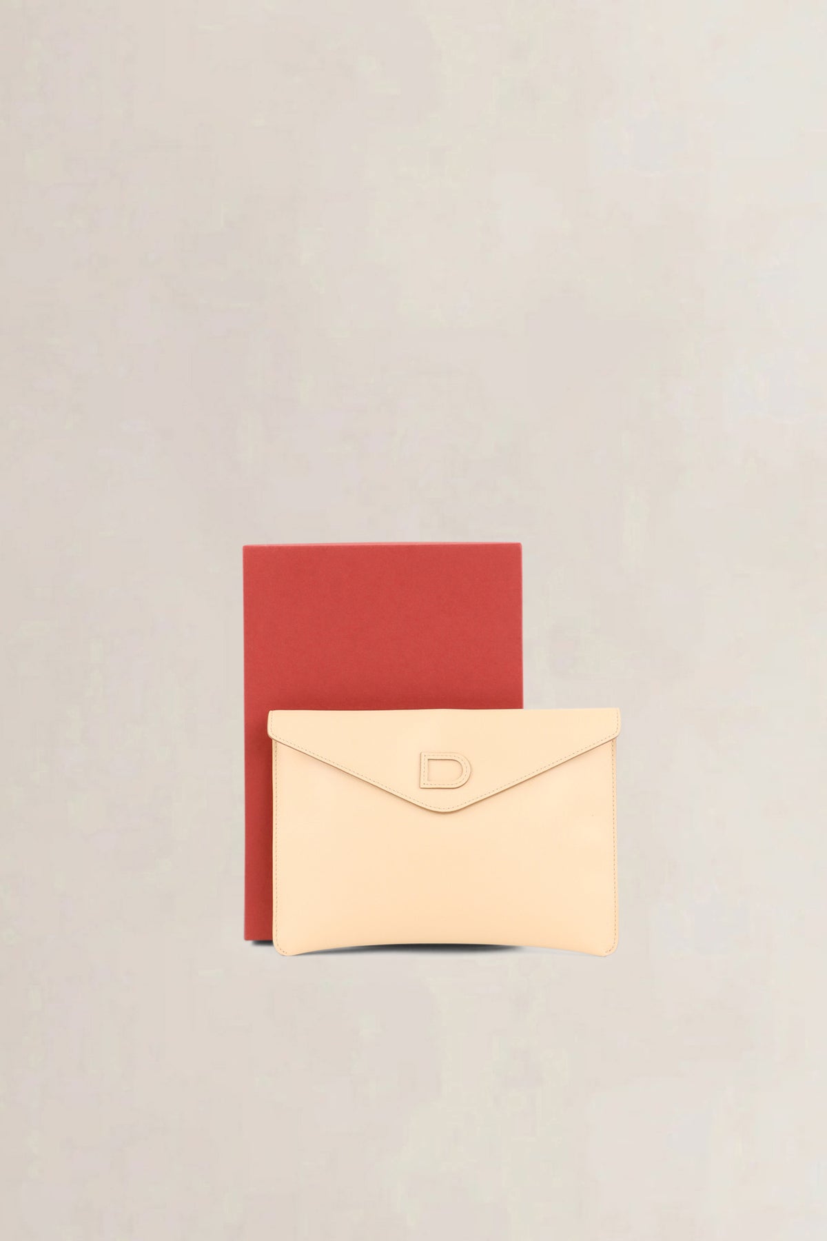 Delvaux Beige Jumping Calf Envelope Clutch