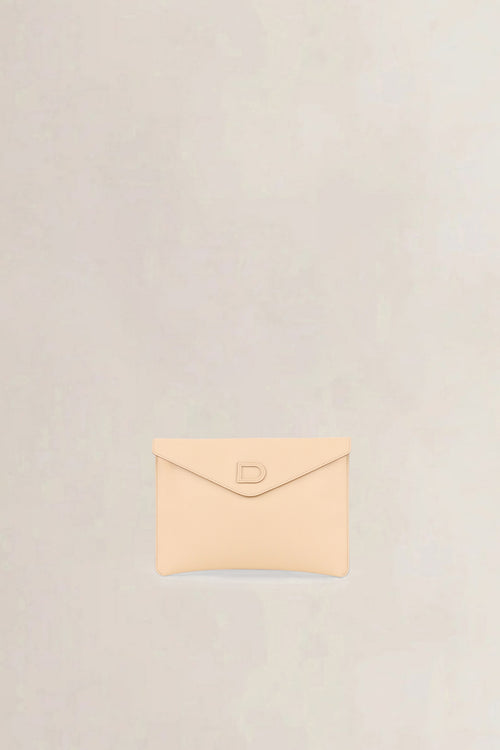 Delvaux Beige Jumping Calf Envelope Clutch
