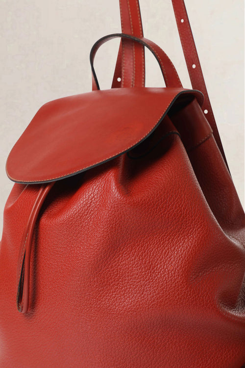 Deux de Delvaux Brick Red Backpack