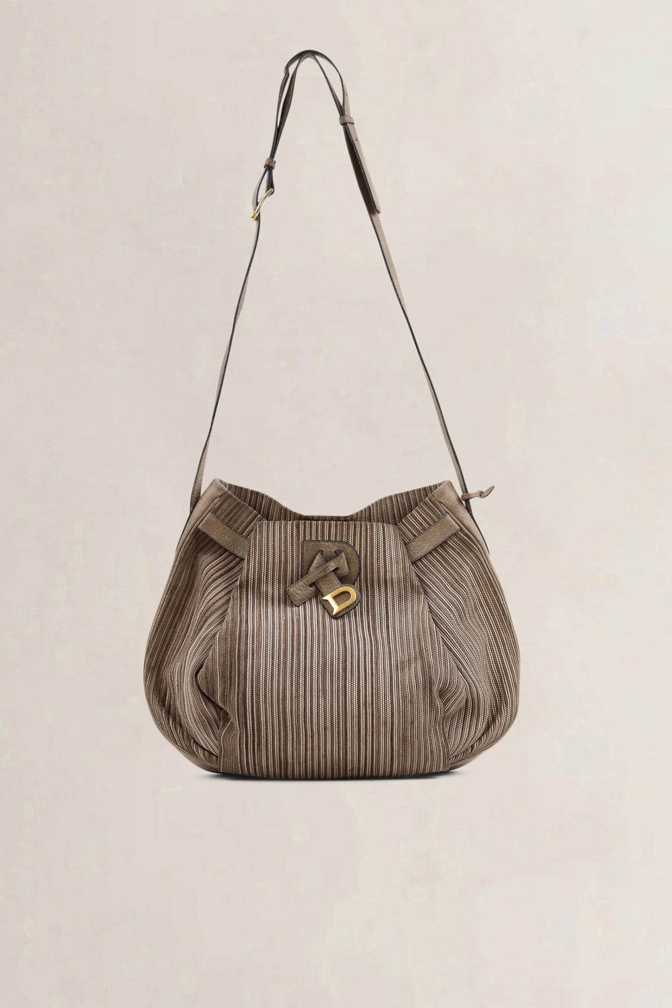 Delvaux Brown Toile De Cuir Bannière Crossbody Bag