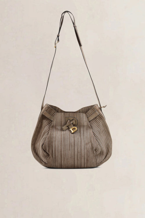 Delvaux Brown Toile De Cuir Bannière Crossbody Bag