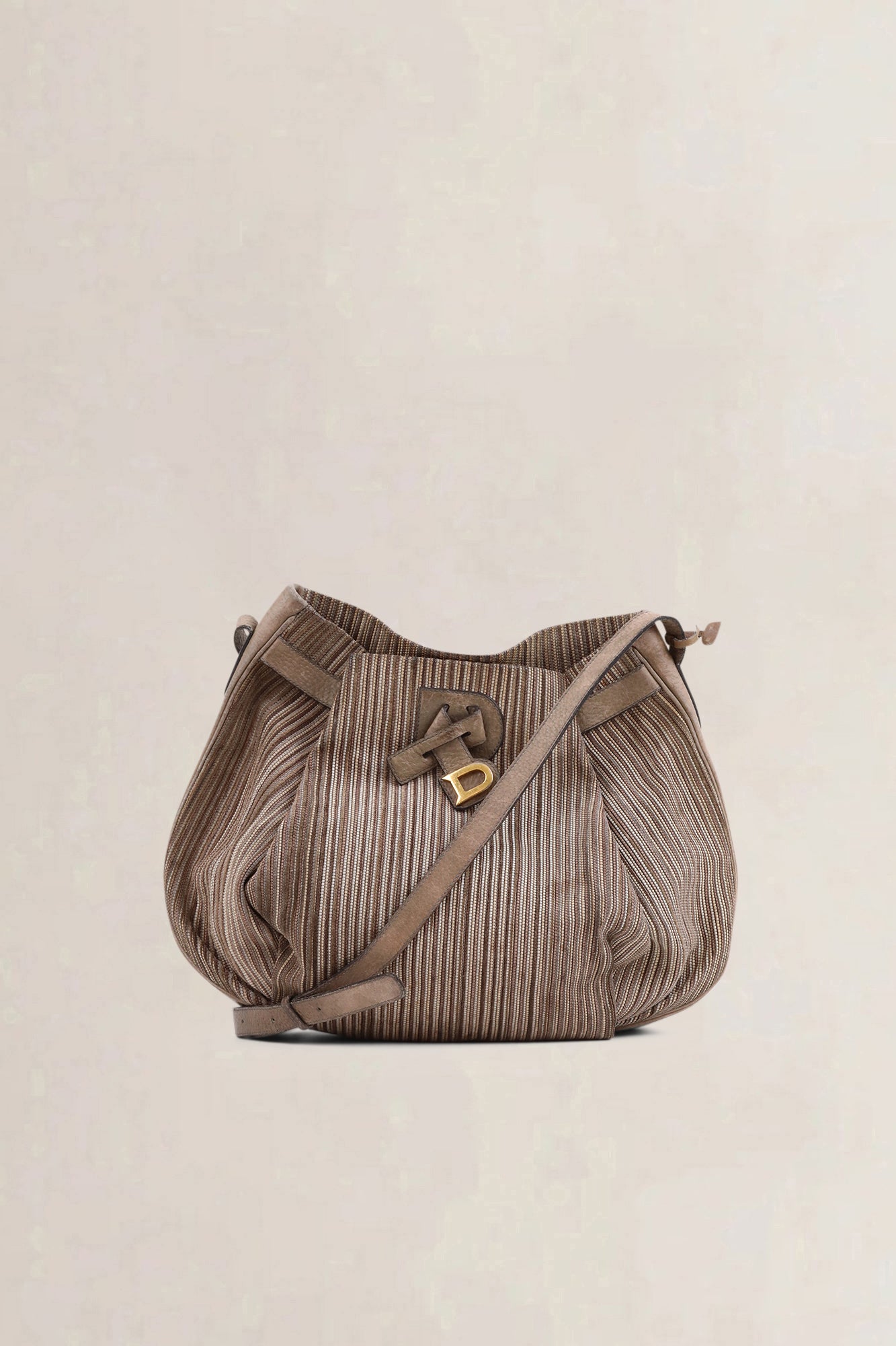Delvaux Brown Toile De Cuir Bannière Crossbody Bag