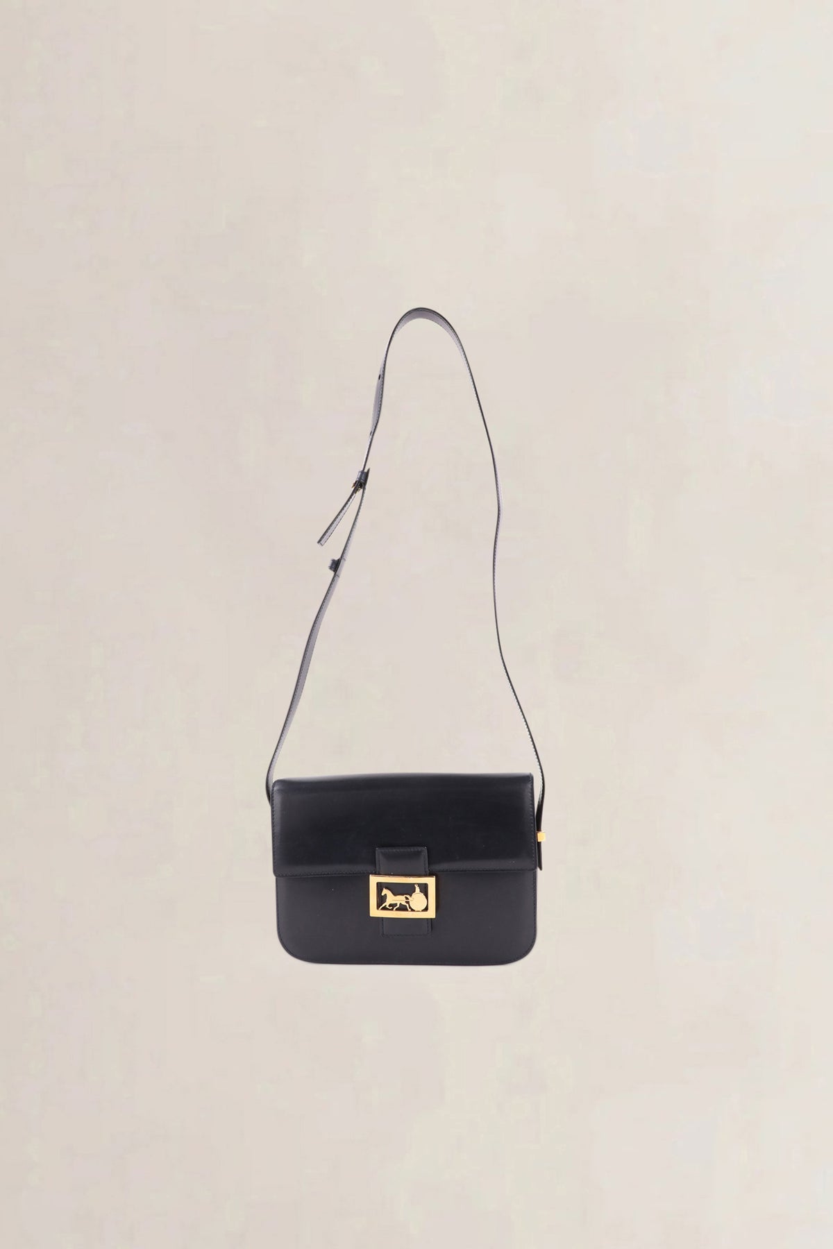 Céline Vintage Navy Carriage Crossbody Bag