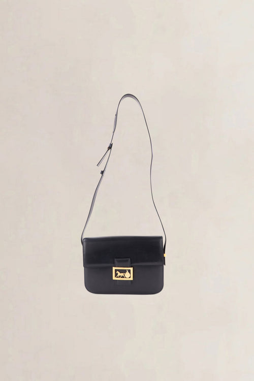 Céline Vintage Navy Carriage Crossbody Bag
