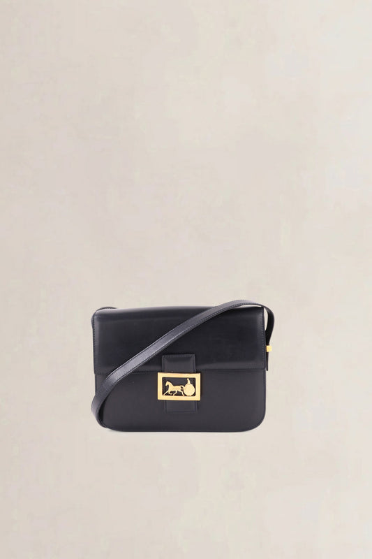 Céline Vintage Navy Carriage Crossbody Bag