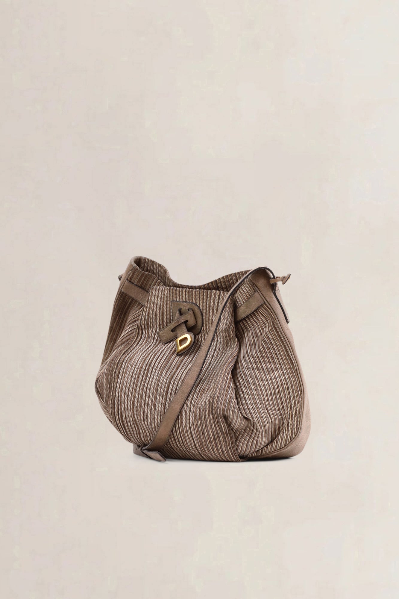 Delvaux Brown Toile De Cuir Bannière Crossbody Bag