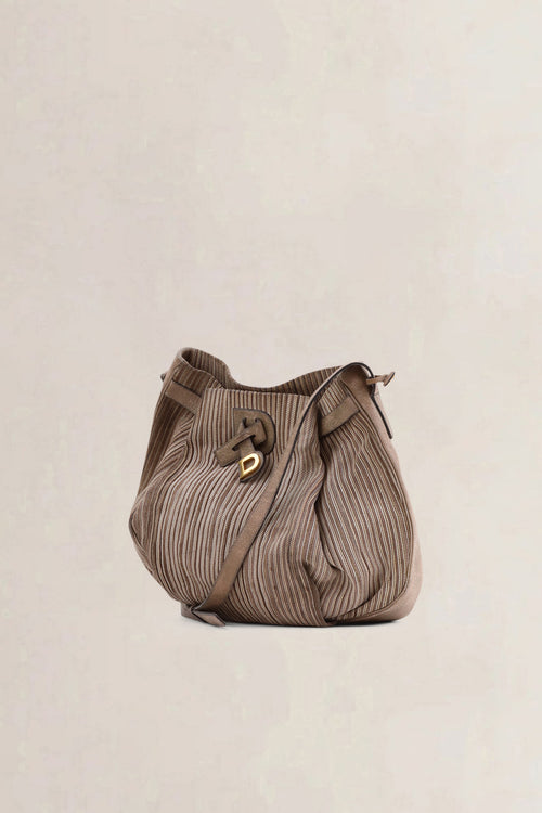 Delvaux Brown Toile De Cuir Bannière Crossbody Bag