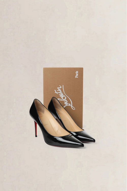 Christian Louboutin Black Kate Patent Pumps