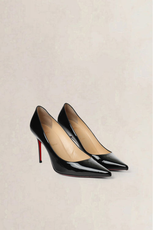 Christian Louboutin Black Kate Patent Pumps
