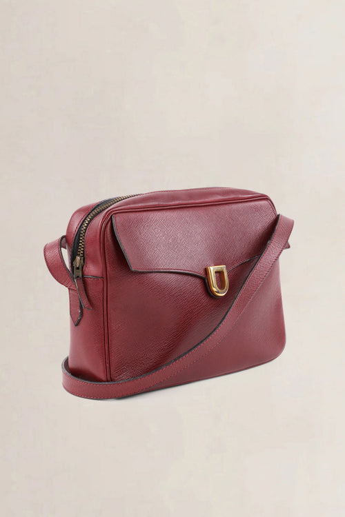 Delvaux Vintage Burgundy Crossbody Bag