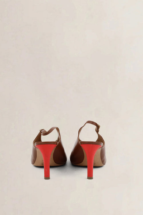 Dries Van Noten Brown Slingback Heels