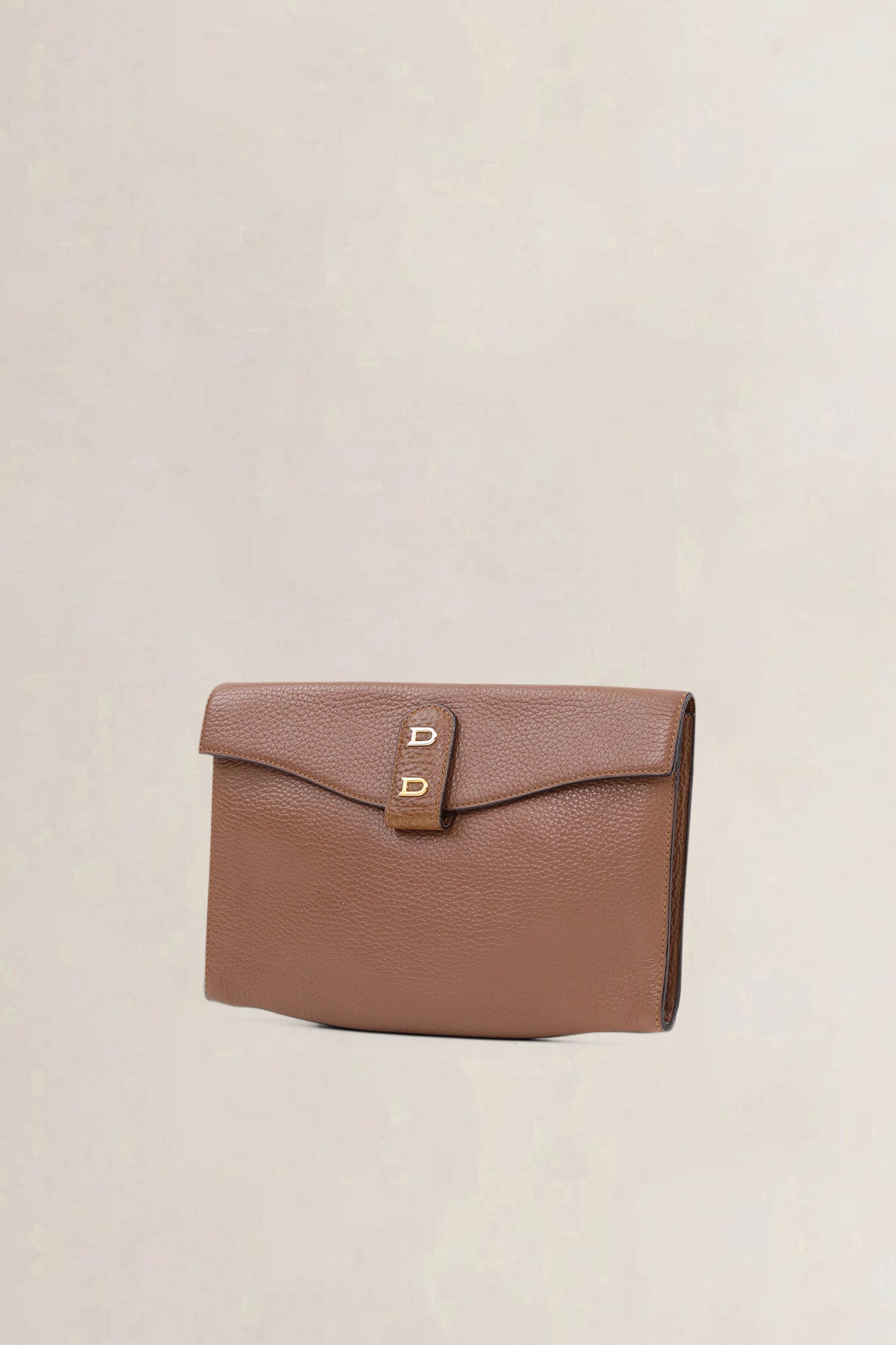 Delvaux Brown Leather Clutch