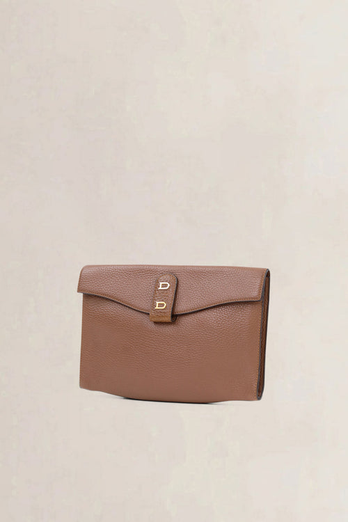 Delvaux Brown Leather Clutch
