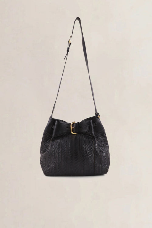 Delvaux Black Bergerac Toile de Cuir Crossbody Bag