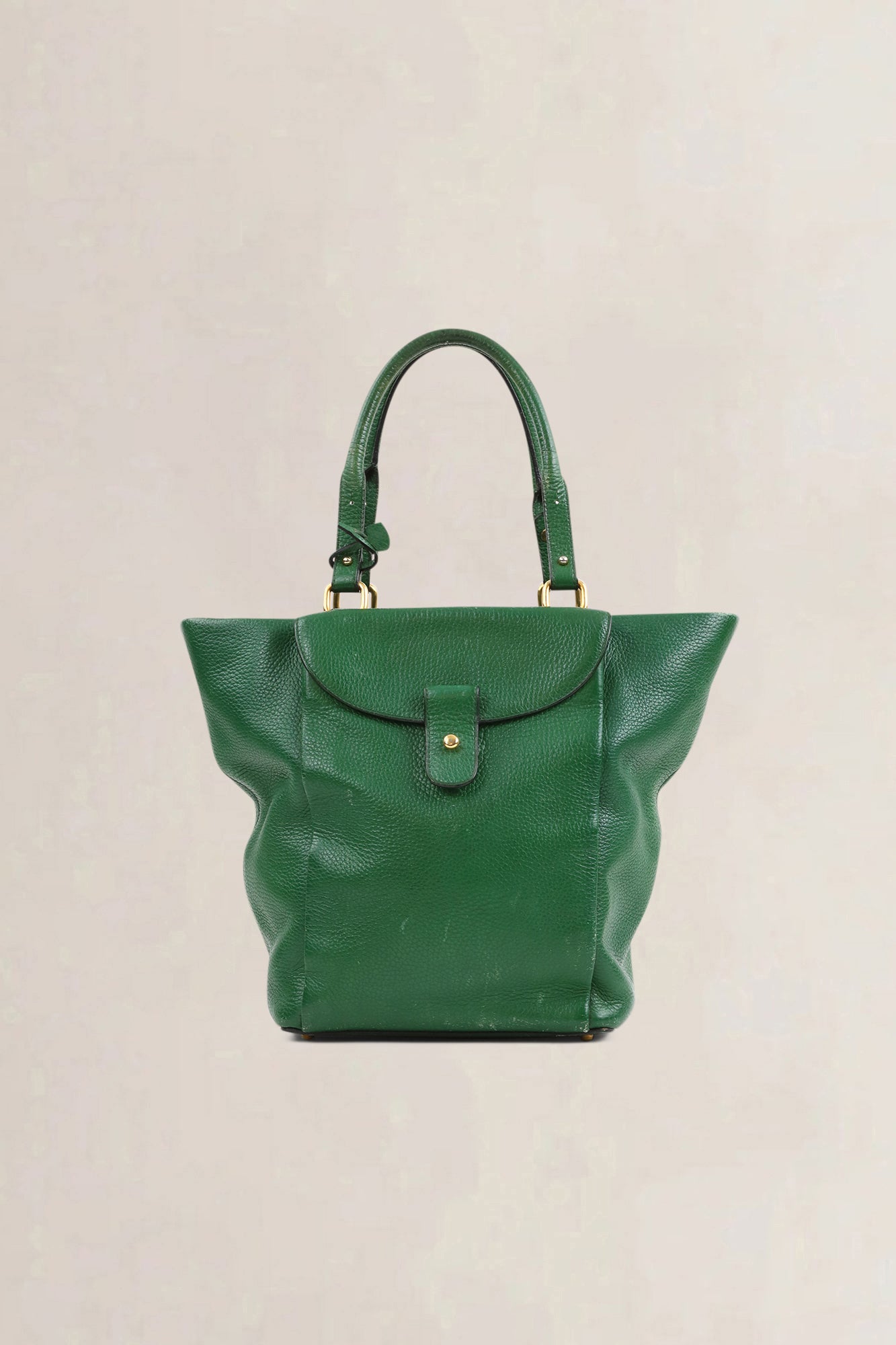 Delvaux Green Leather Méli-Mélo Shoulder Bag