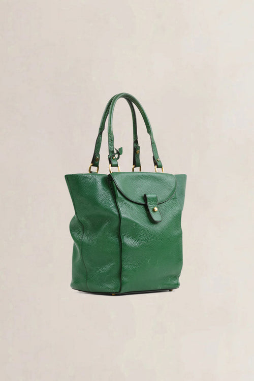 Delvaux Green Leather Méli-Mélo Shoulder Bag