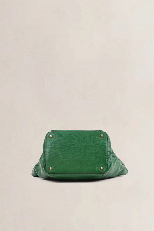 Delvaux Green Leather Méli-Mélo Shoulder Bag