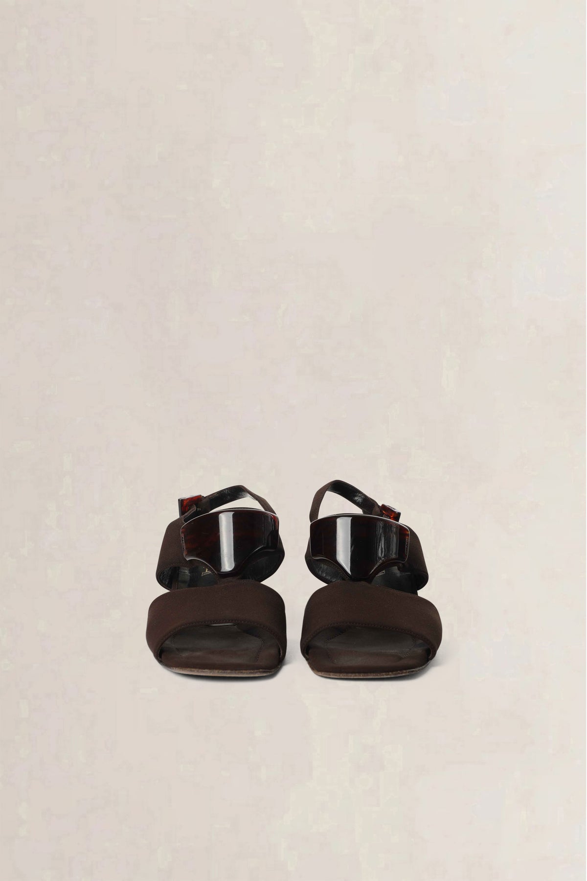 Prada Brown Vintage Tortoiseshell Heeled Sandals
