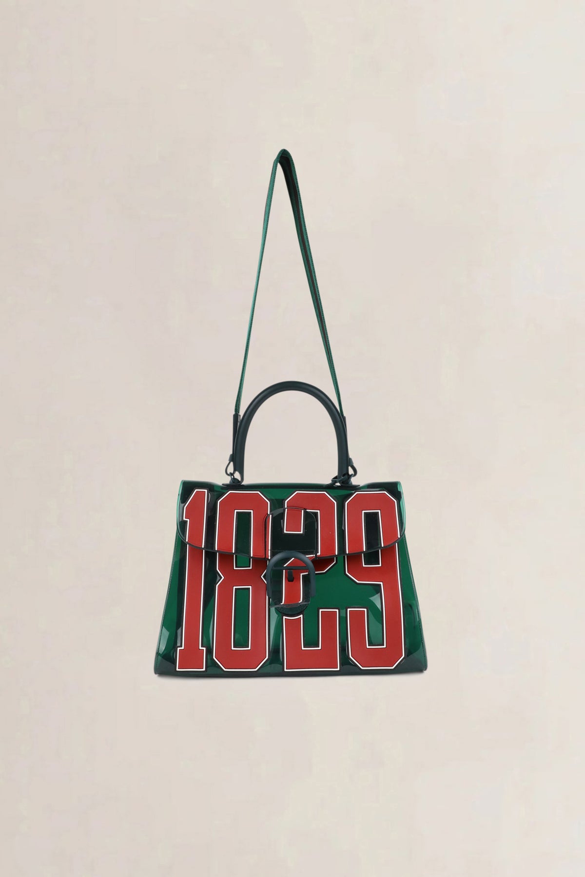 Delvaux Green Brillant Hero 1829 Vinyl Shoulder Bag