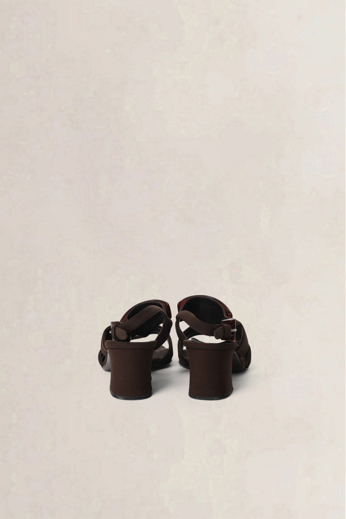 Prada Brown Vintage Tortoiseshell Heeled Sandals